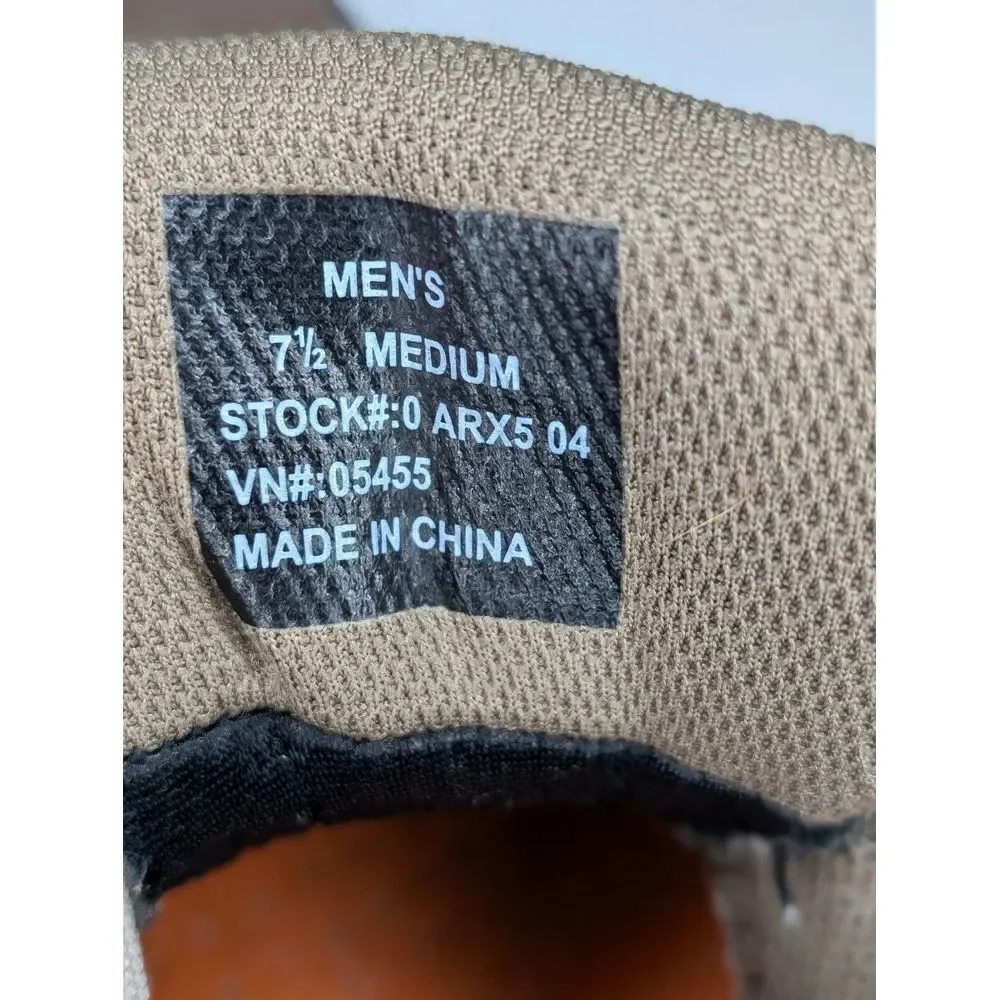 L.L. Bean‎ Men's Outdoor Hiking Ventilated Shoes Size 7.5 Tan/ Orange